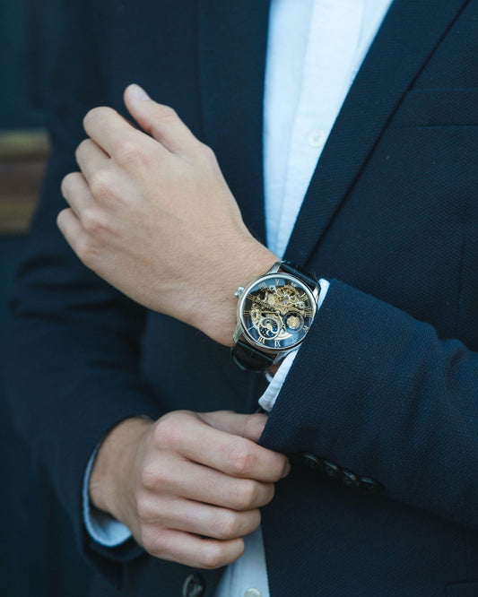 Luxury watch featuring custom engravings and unique materials, representing personalized craftsmanship in high-end timepieces.